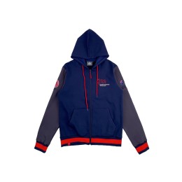 A large number of custom-made women's long-sleeved hooded sweater jacket royal blue custom zipper style sweater contrast color zipper lip sweater sweater supplier Z570 A large number of custom-made women's long-sleeved hooded sweater jacket royal blue custom zipper style sweater contrast color zipper lip sweater sweater supplier Z570